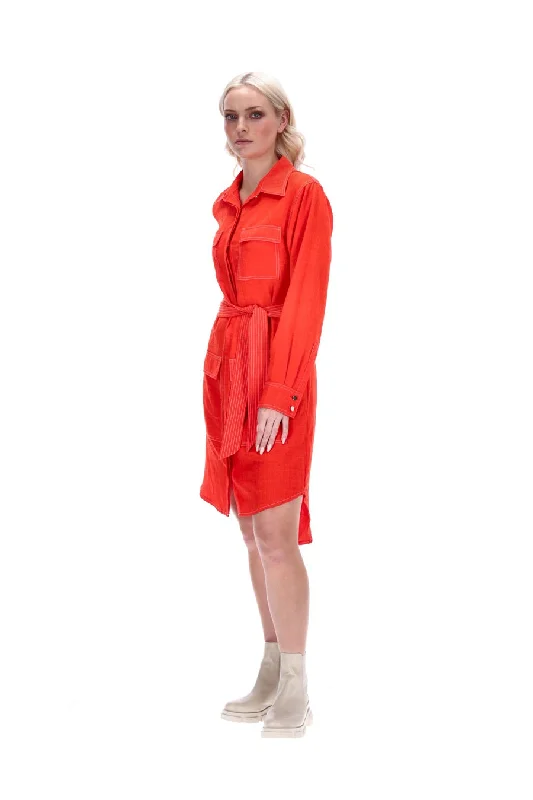 Tonya Shirt Dress Orange