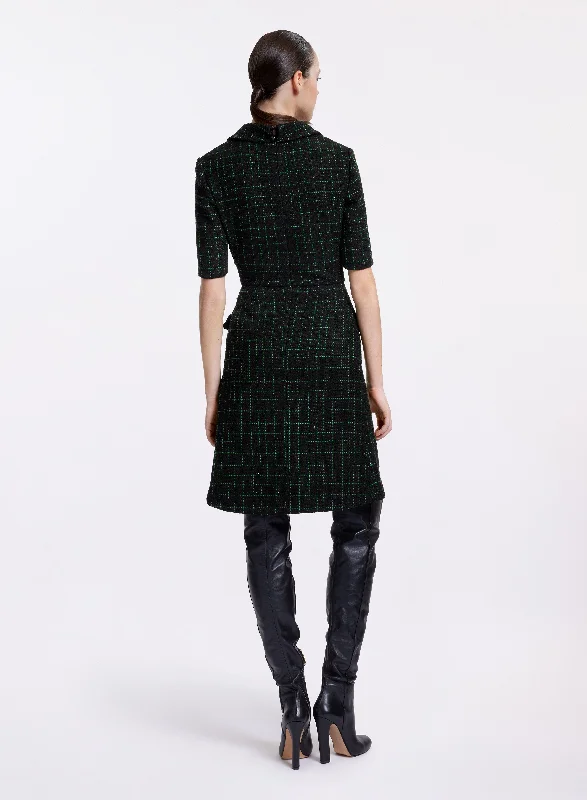 Sequin Tweed Matrix Dress