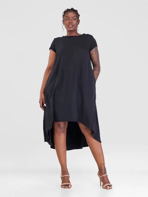 Vivo Jema High Low Tent Dress - Black