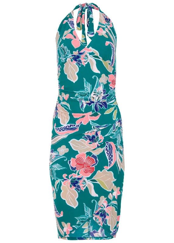 Halter wrap dress - Paradise Floral