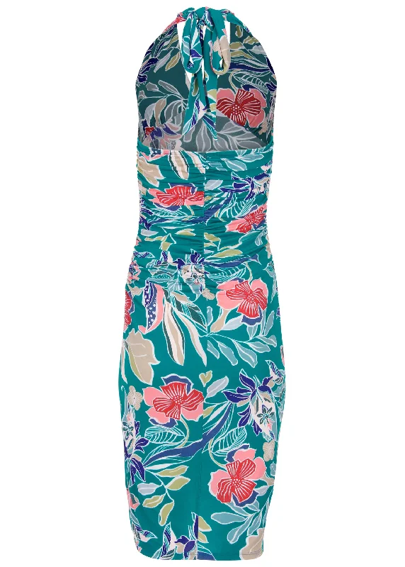 Halter wrap dress - Paradise Floral