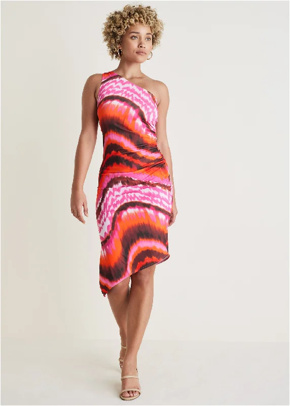 One shoulder dress - Desert Agate