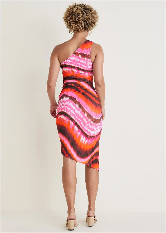 One shoulder dress - Desert Agate