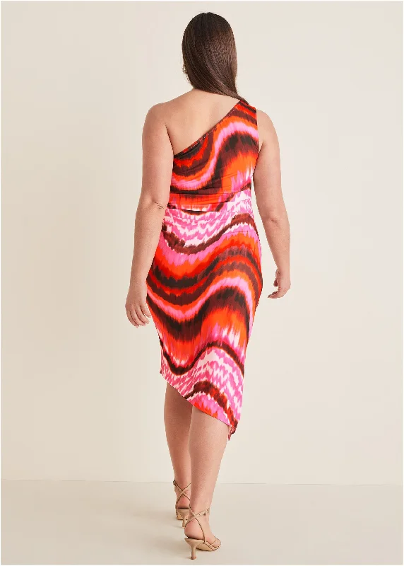 One shoulder dress - Desert Agate