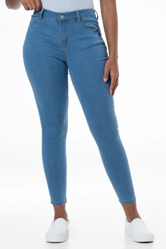 Rf01 Mid Rise Skinny Jeans _ 145830 _ Light Wash